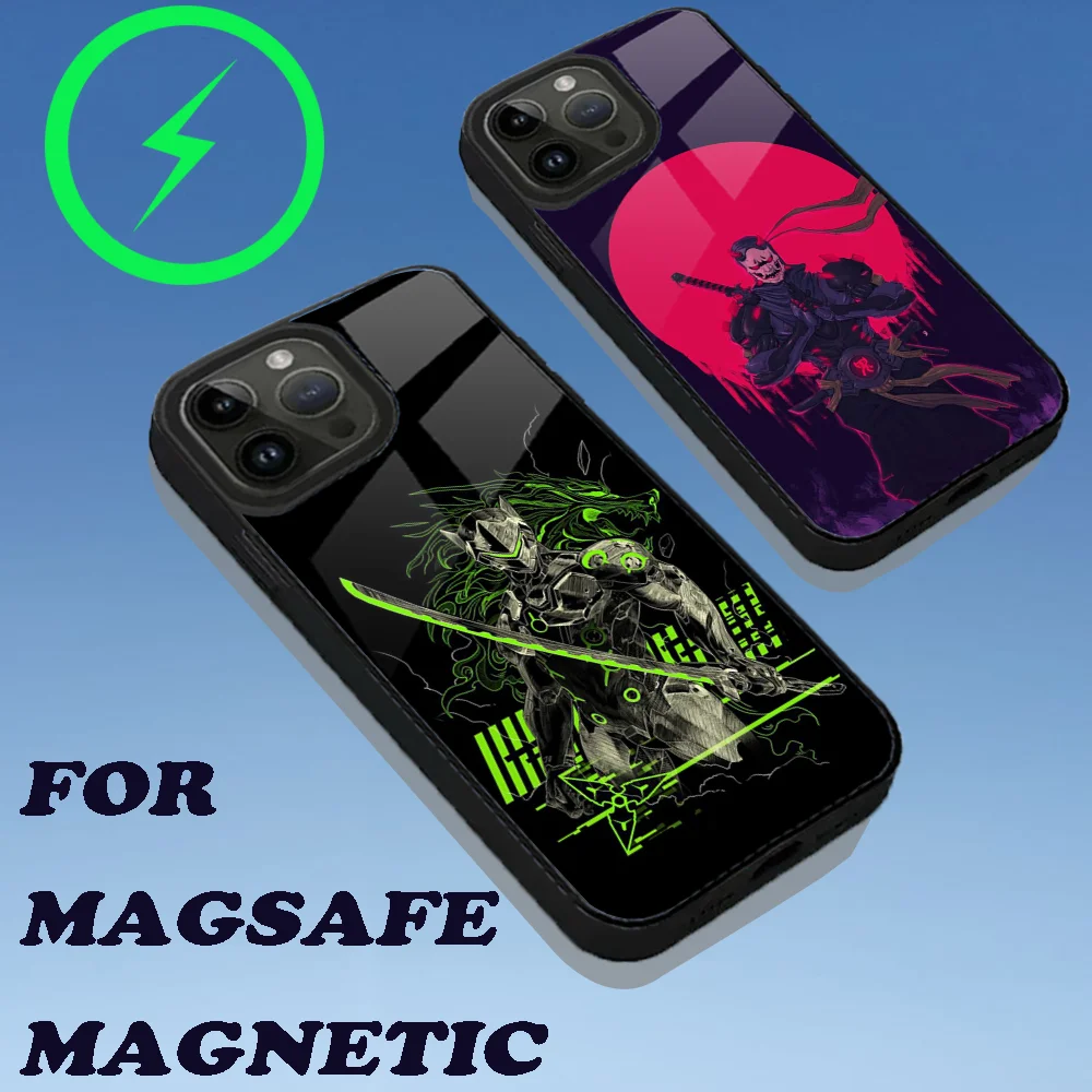 

Game O-Overwatch Genji Phone Case For iPhone 16,15,14,13,12,11,Plus,Pro,Max Mini Magsafe Magnetic Wireless Charging