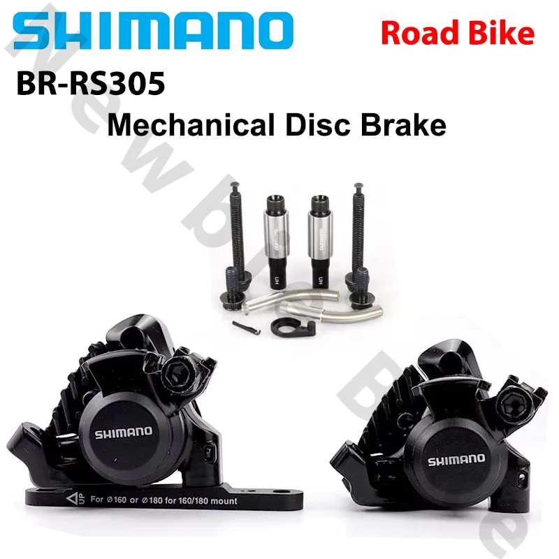 

Механический суппорт дискового тормоза Shimano RS305 BR-RS305, суппорт с плоским креплением, дорожный велосипед L05A, тормозная колодка из смолы с плавником радиатора