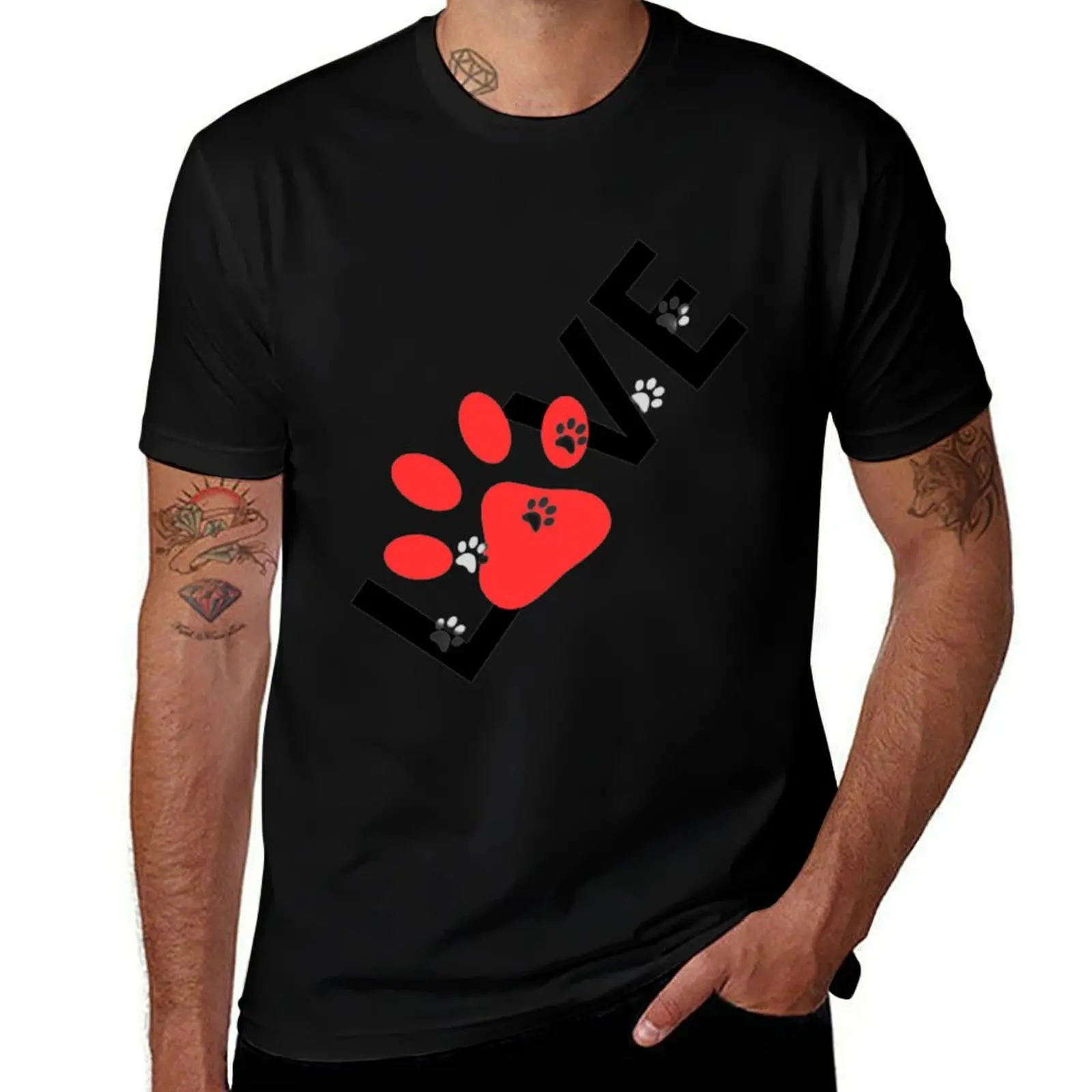 Я люблю собак LOVE heart DOOG собачьи лежка для больших собак футболка с графическим рисунком винтажная аниме футболка футболки забавная футболка мужская