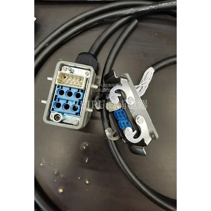 New round rectangular heavy-duty connector with wire, electrical wiring harness processing, finished product 1PCS