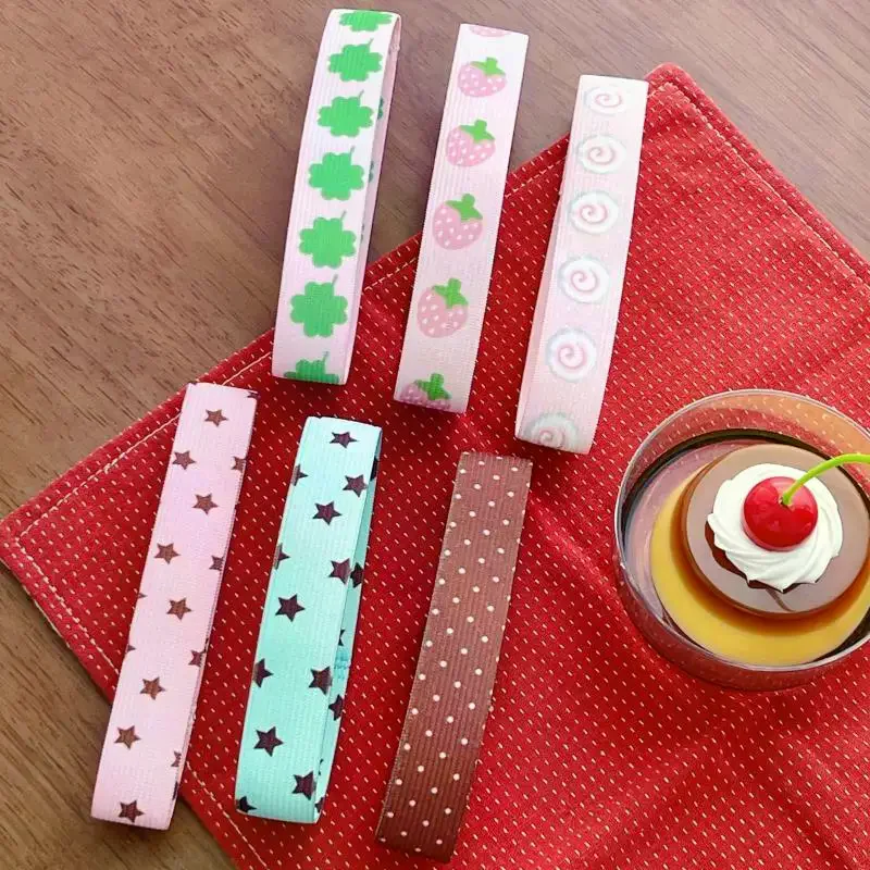 Cute Strawberry Starry Fish Board Handbook Binding Decoration Elastic Straps For A7 M5 Notebook Storage Accessory