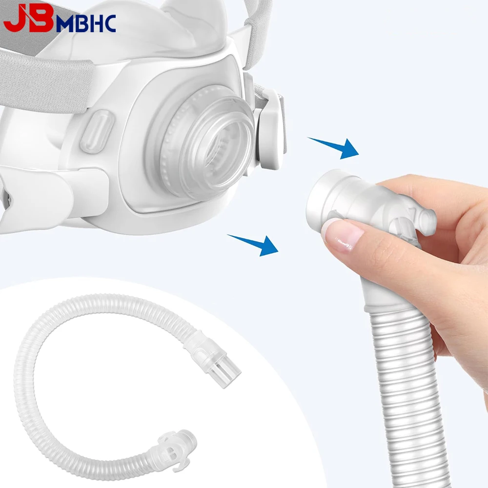 Replacement CPAP Elbow Tube for AirFit F40, Short Tube Assembly for F40, Quick Release Clips & Triple Swivels for Convenience
