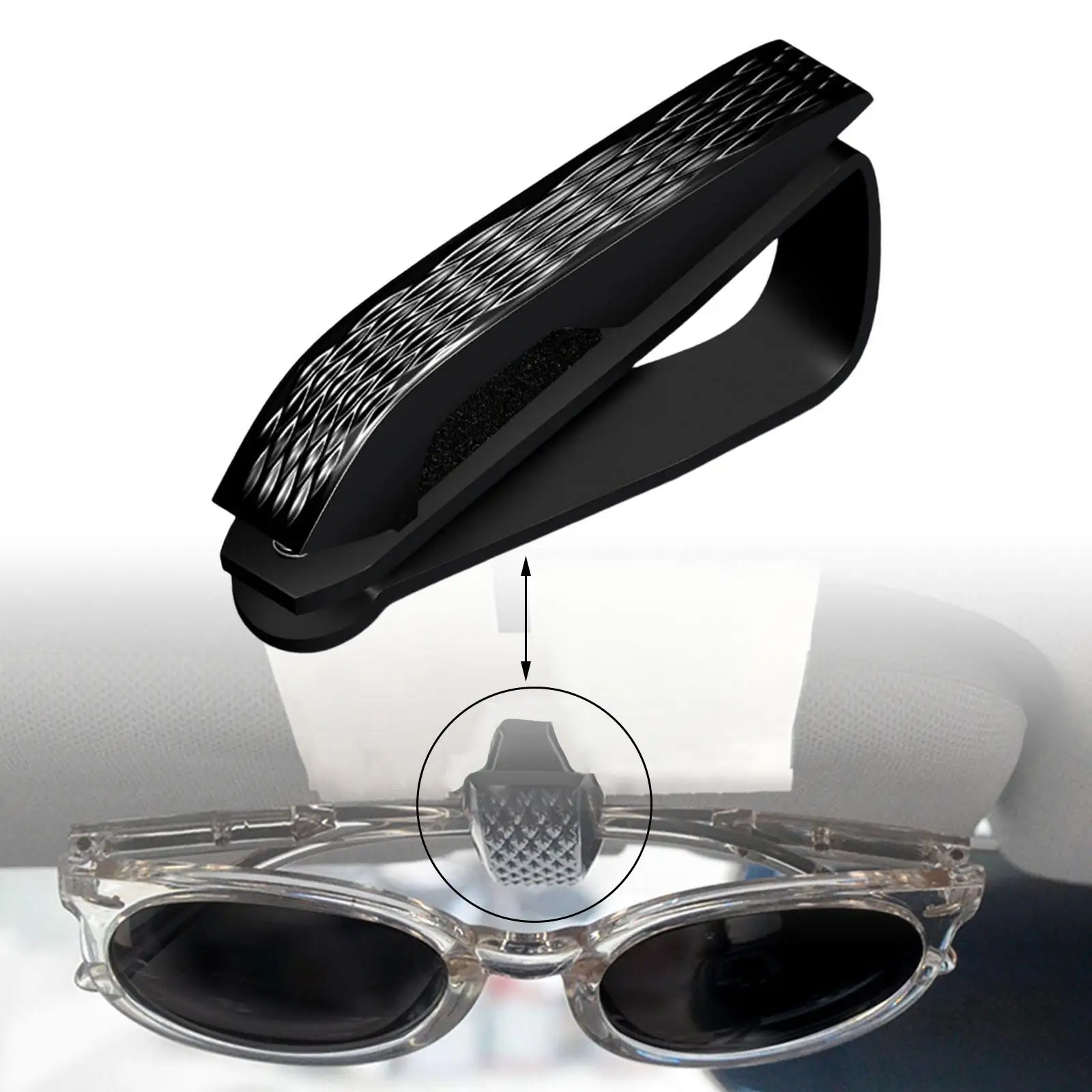 Auto Sun Visor Glasses Holder Fastener Clip Ticket Card Receipt Car Styling