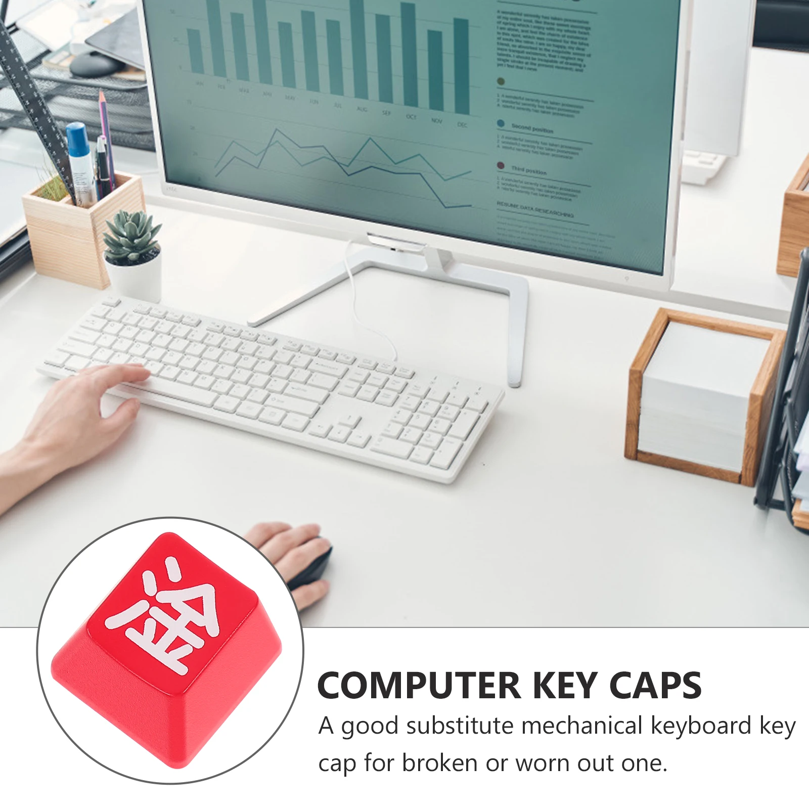

Transparent Keycap Keyboard Caps Mechanical Shine Through Red Performance Durable Personalize Gift Keyboard Lover