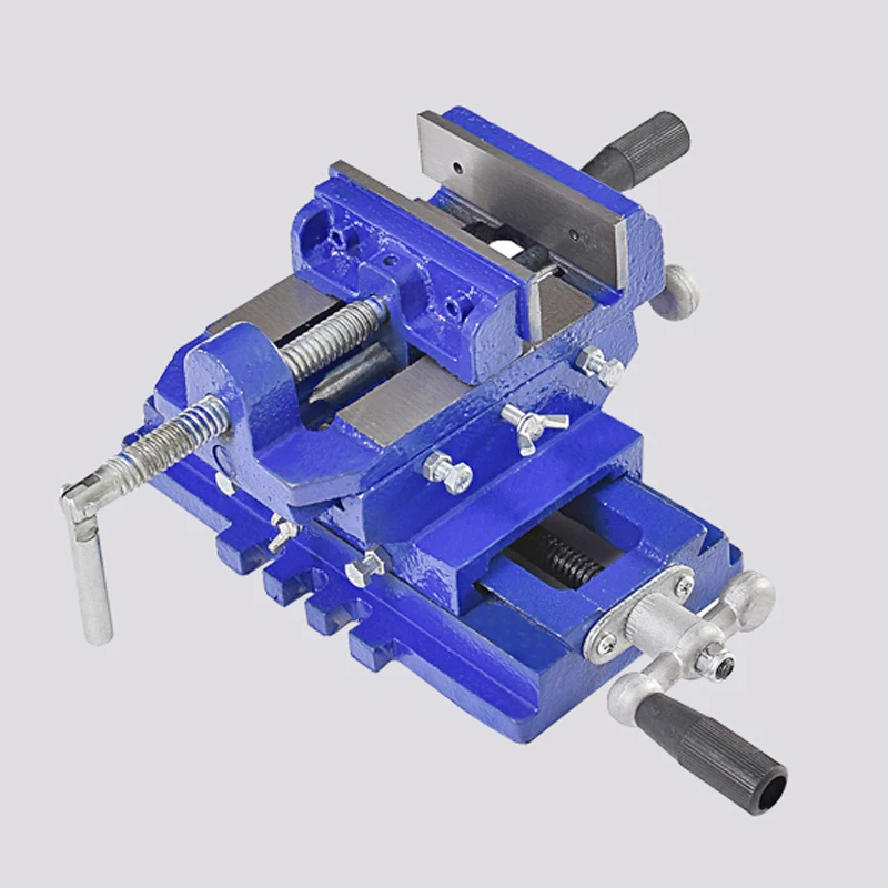 Cross flat pliers bench drill special two-way mobile vise fixture drilling and milling machine work bench vise
