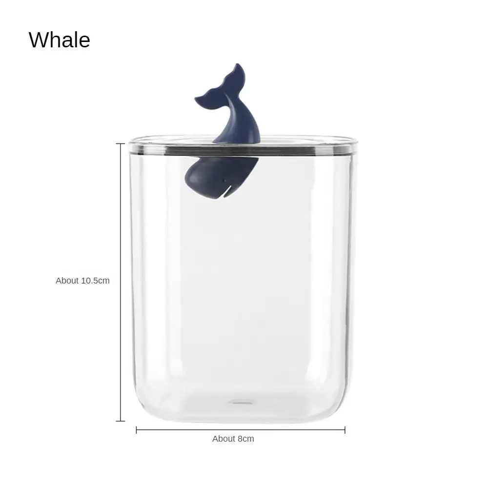 Storage Organizer Abs Dustproof Household Dormitory Cute Storage Tools Cotton Swab Box 8x8x10.5cm With Cover Transparent