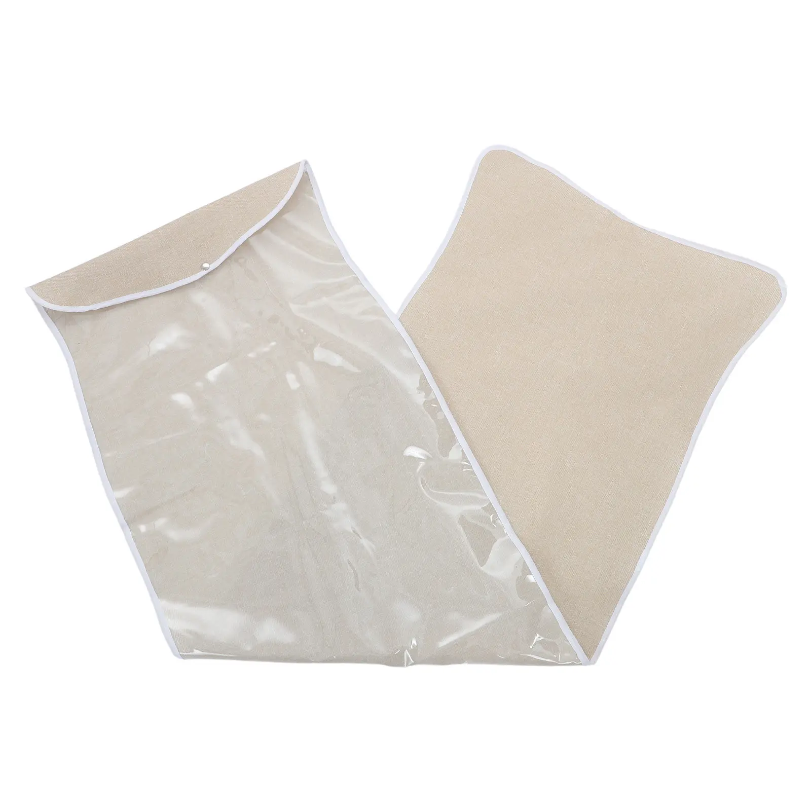 Ironing Board Dust Cover Bag Foldable Protective Sleeve 51x17.3 Inch Clear Snap Fastener Upright Storage Laundry Room Dust