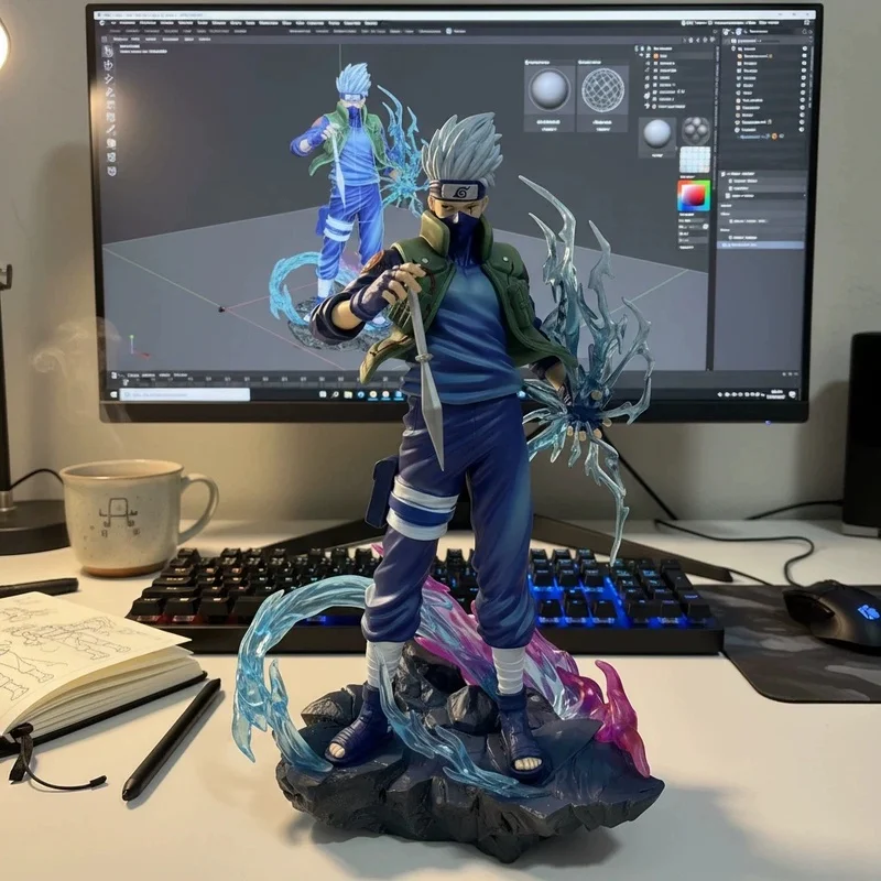 Anime NARUTO -ナルト- Ten Years Of Patience Hatake Kakashi Handmodell Zweidimensionale Desktop-Dekorationen Geburtstagsgeschenk
