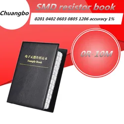 SMD 저항 샘플 북 모듬 키트, 0201 0402 0603 0805 1206 1% SMD, 10K, 100K, 22K, 1K, 1R, 100R, 220R, 470R, 510R, 4250PCs, 8500PCs, 8850PCs