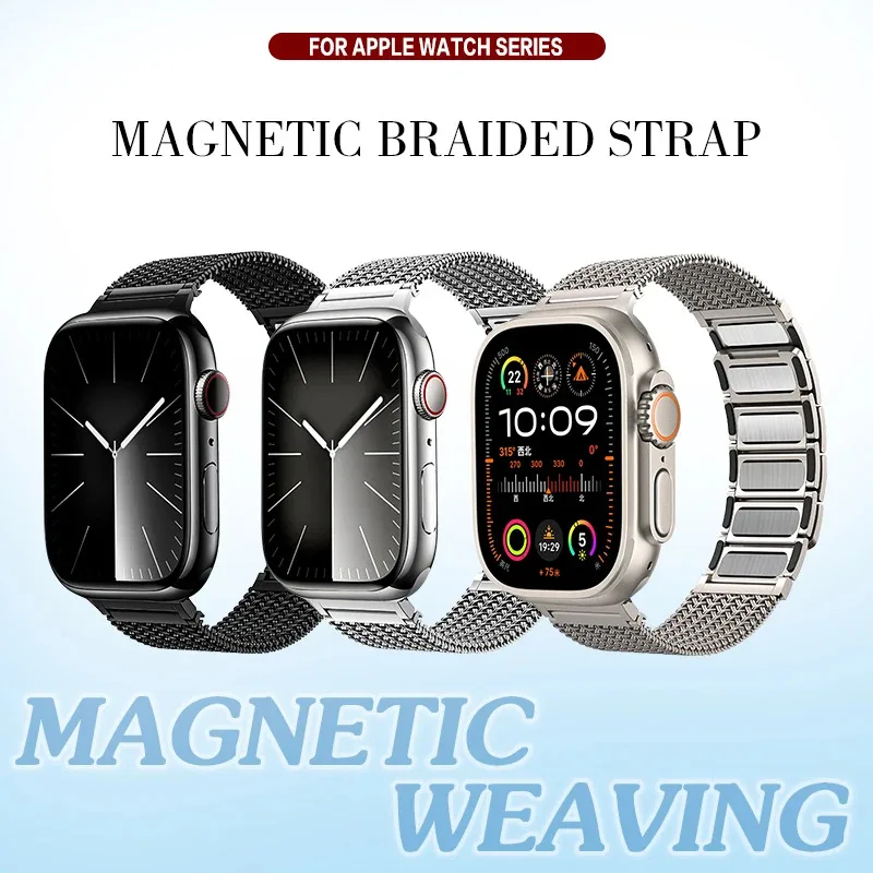 مناسبة ل iWatch أبل سوار ساعة ذكية 49 مللي متر 45 مللي متر 41 مللي متر 40 مللي متر 44 مللي متر معدن كوريا سوار حزام iwatch سلسلة 7 6 5 SE 8 Ultra s