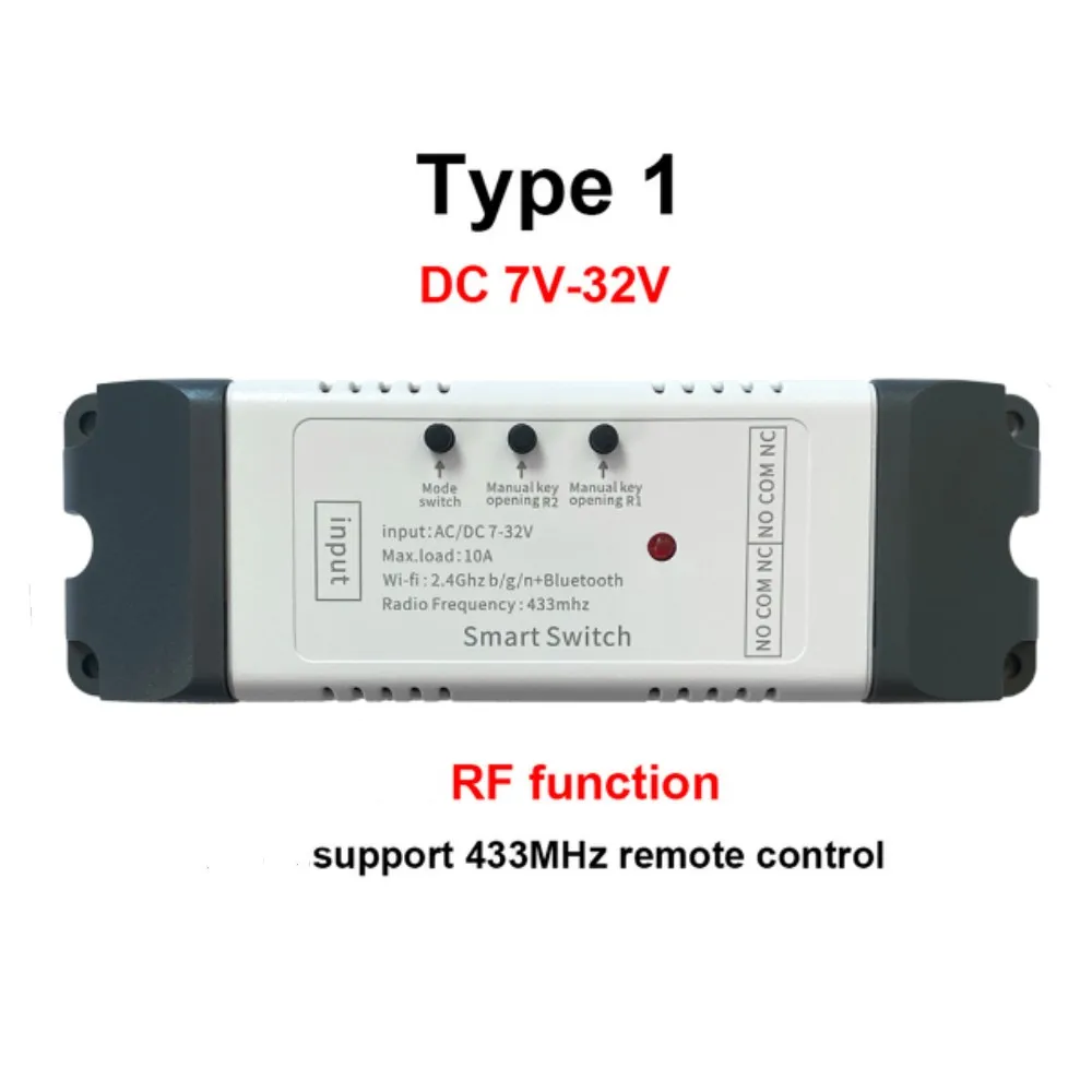 Smart Switch 2CH Relay Module Tuya WIFI Motor Module USB 5V AC DC 7-32V 85-250V RF433 Smart light Garage Door Gate Opener