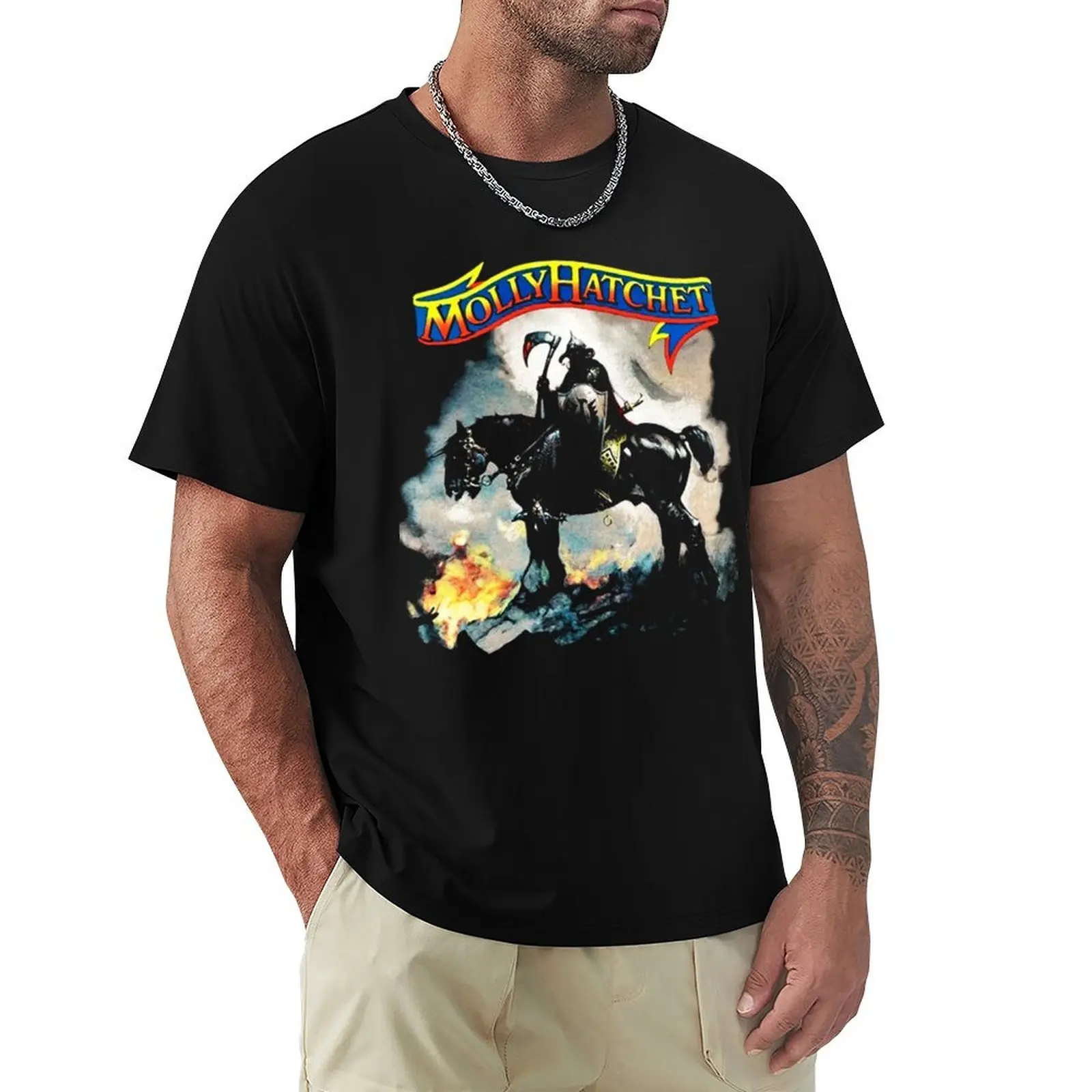 Best trending molly hatchet T-Shirt Simple Line Art Print Tee