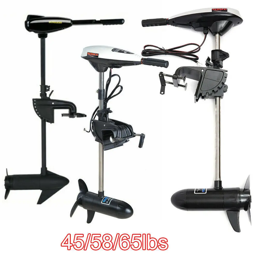 12V Electric Outboard Trolling Motor Fishing Boat Kayak Engine 40/45/58/65lbs