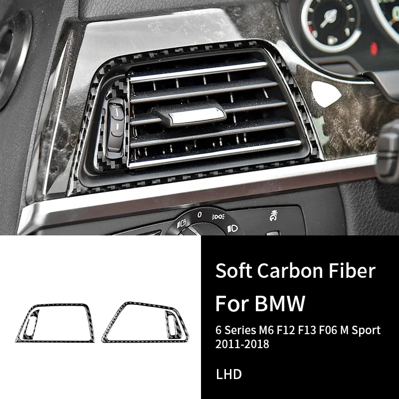 

Для BMW 6 серии M6 F12 F13 F06 2011-2018 из настоящего углеродного волокна, вентиляционная крышка, полоса, розетка для кондиционера, аксессуары для салона автомобиля