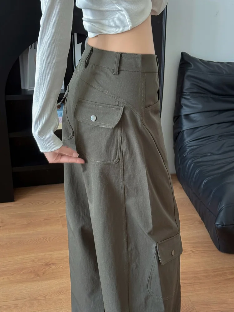 

Винтажная американская рабочая одежда больших размеров, джинсовые брюки, женские осенне-зимние теплые широкие брюки на подкладке, прямой крой