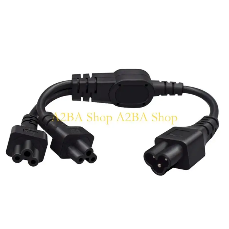 A2BA 0.3Meter Computer Power Splitter Cable IEC320 Male To 2XC5 Female For Efficient