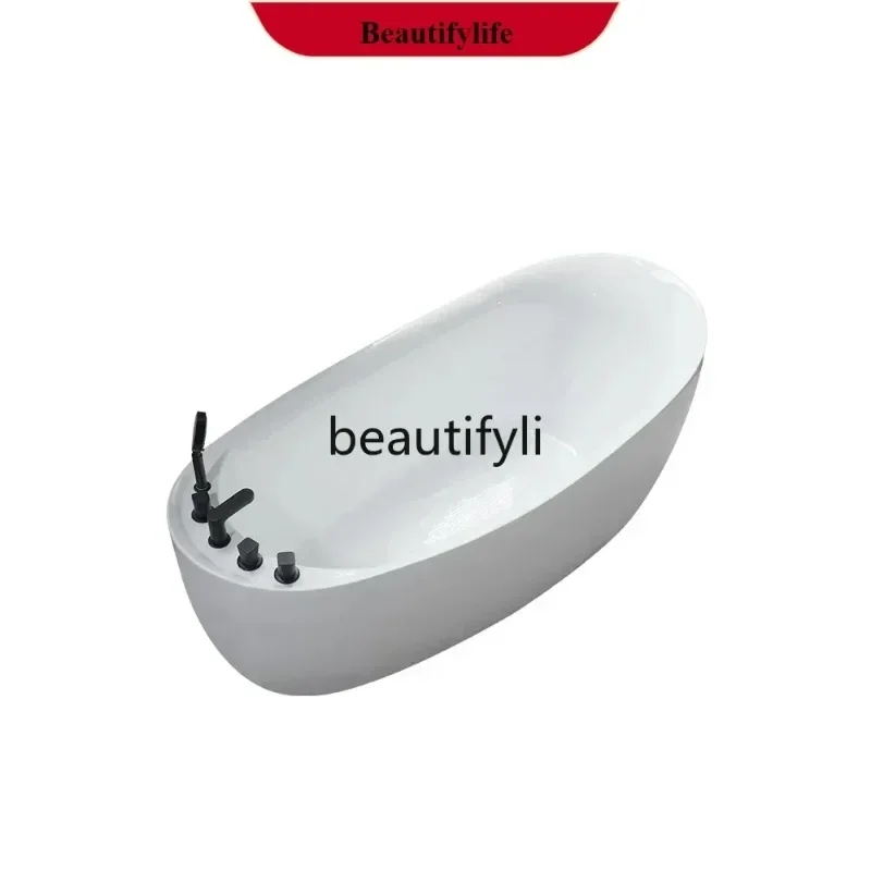 YL   Nordic Simple Princess Acrylic Bathtub Seamless Integration Independent Design 1.4-1 M Size for Comfortable Bathing Experi