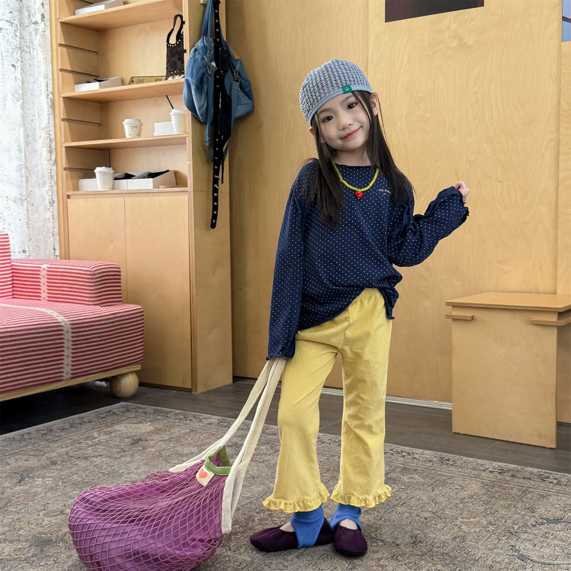 1426 Children Pants 2026 Spring and Summer Korean Baby Girl's Leggings Pants 1-7Year Kid's Flared Pants