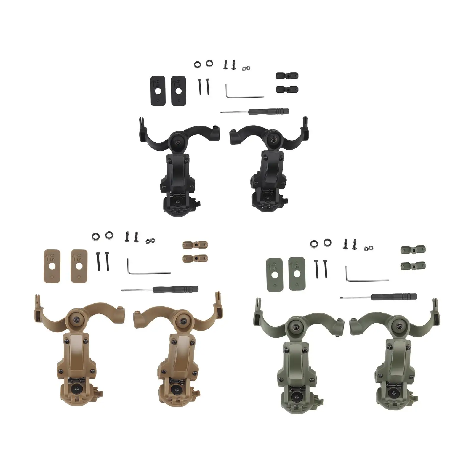Multi Angle Rotation Helmet Rail Adapter Sturdy Spare Parts Heavy Duty Replacement Easy to Install Stable Performance Accessory
