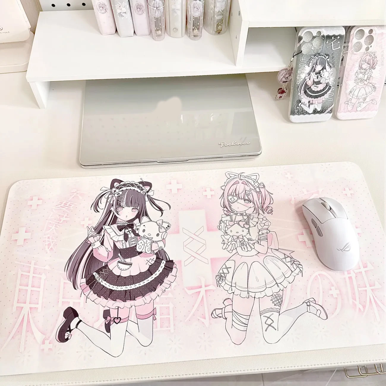 الوردي Kawaii أنيمي Ins بو الجلود حصيرة مكتب |   لوحة ماوس XXL لطيفة مقاومة للماء وغير قابلة للانزلاق، ديكور طاولة جمالي أصلي للفتيات