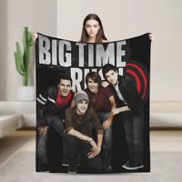 Big Time Rush in Real Life Worldwide Tour 2025 Plush Blanket Boy Girl Flannel Throw Blanket For Living Room Soft Bedspread Gift