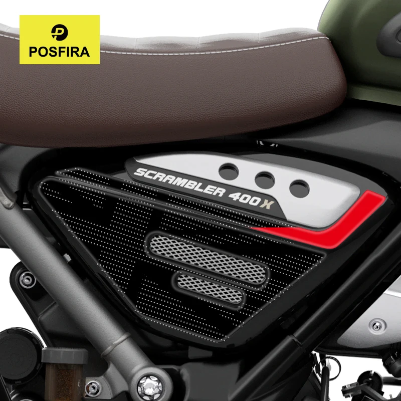 POSFIRA Motorcycle Sticker 3D Resin Decals for Triumph Scrambler 400 X/XC 400X 400XC 2024 2025 2026 2027 Motorbike Accessories