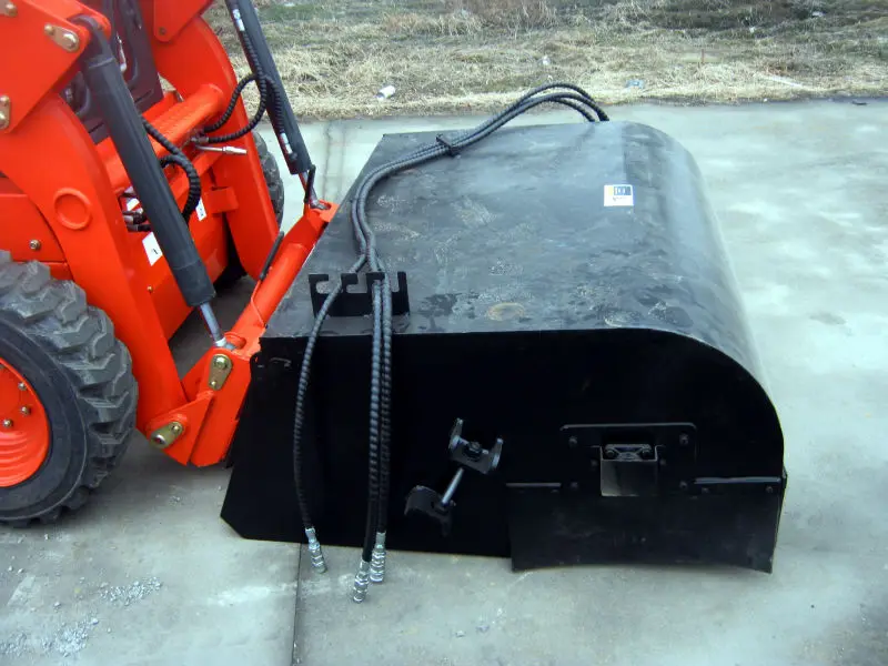 Skid Steer Attachment Bucket Broom Sweeper Street Road Sweeper