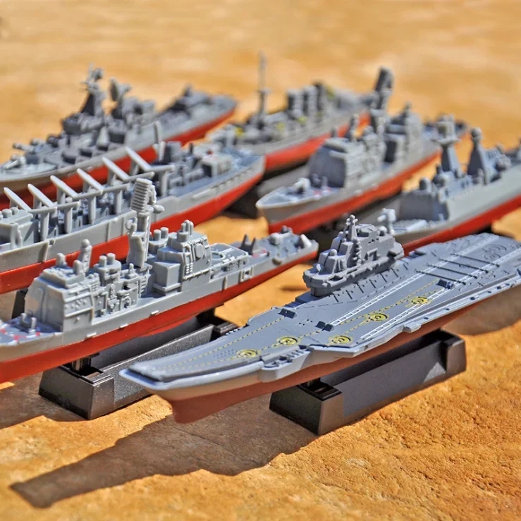 Plastic Assembly Warship Model Kits Eight Stype Different 1/1000 Scale 15cm Puzzle Military Toys For Children