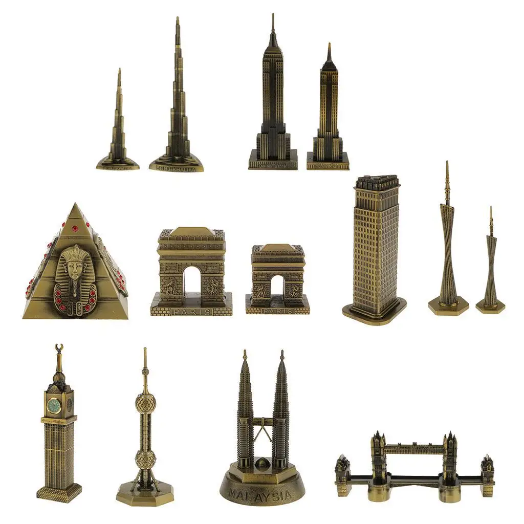 20cm Bronze Flatiron Building Statue Souvenirs Ornaments From City