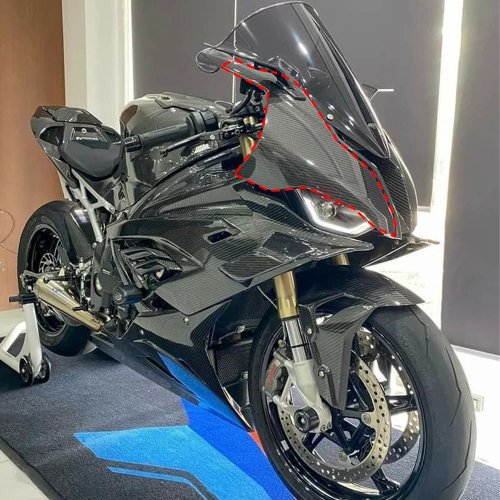 For BMW S1000RR 2019-2024 Motorcycle Front Protective Case Headlight Lamp Covers Front Side Fairing Appearance Decor Accessories