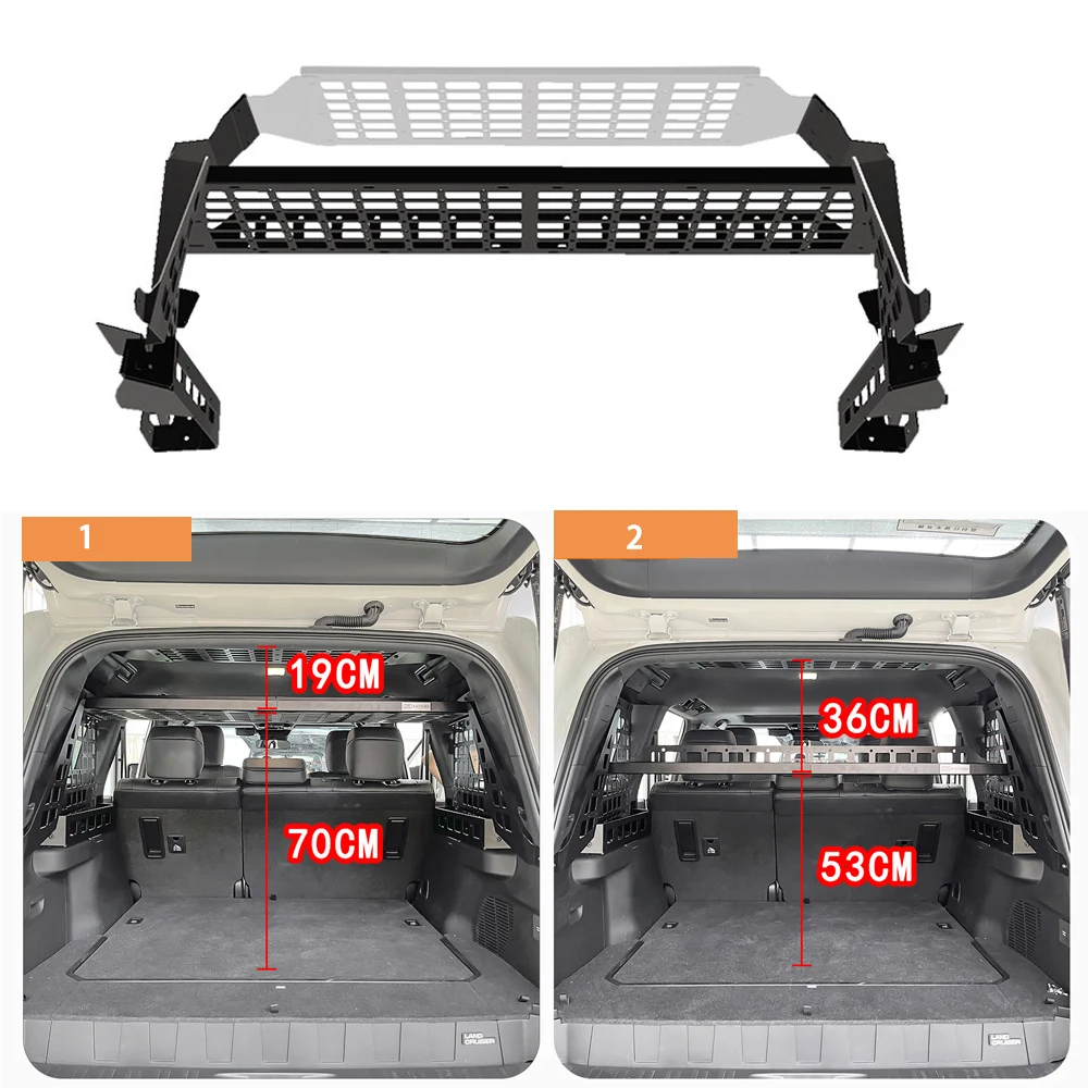 For Toyota Land Cruiser Prado J250 LC250 2024 2025 Car Trunk Shelf Modular Storage Molle Panel Cargo Rack Rear Trunk Organizer