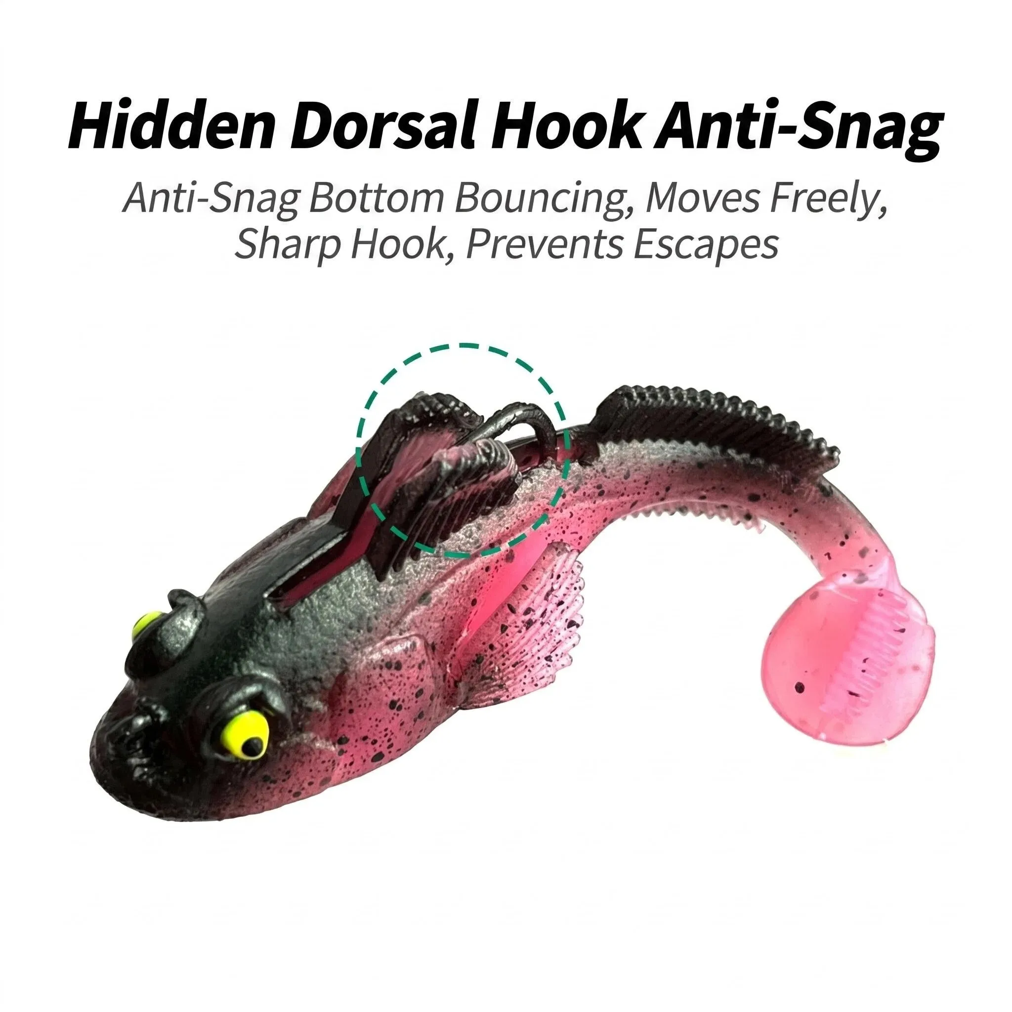 1pcs 10g13g18g Goby Lure Jig Worm Wobbler  Silicone Gobius Soft Bait Dark Sleeper Fishing Lure for Pike Bass Shad Swimbait Pesca - view 5