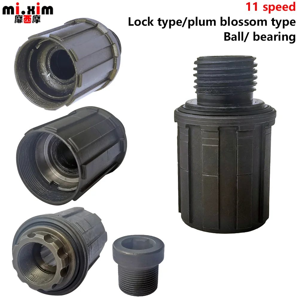 Bike Hub Tower Base 11 Speed Bicycle Freehub Ball/Bearing Tower Base Lock Type/Plum Blossom Type Bike Hub Freewheel Parts