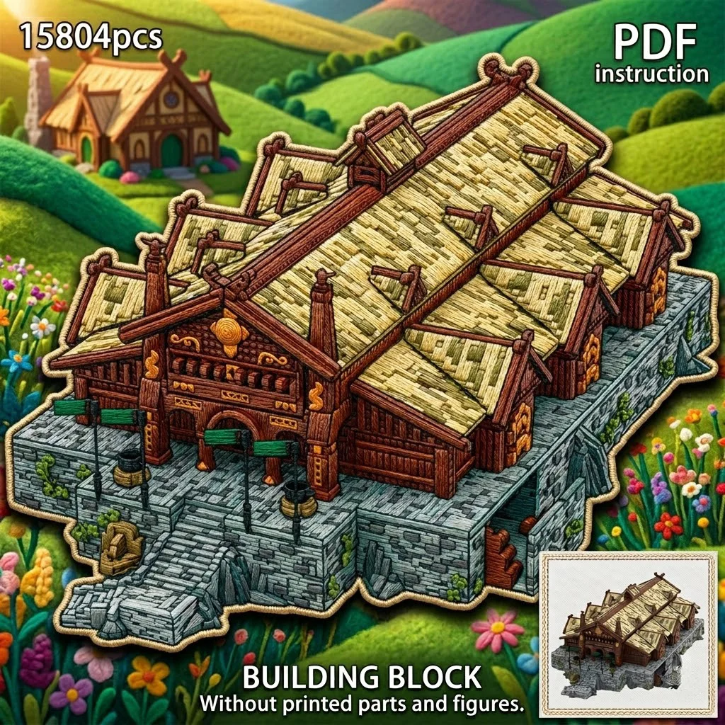 

Подарок для взрослых: конструктор «Замок» в стиле средневековой фэнтези, кирпичики для сборки, модель 251615 MOC