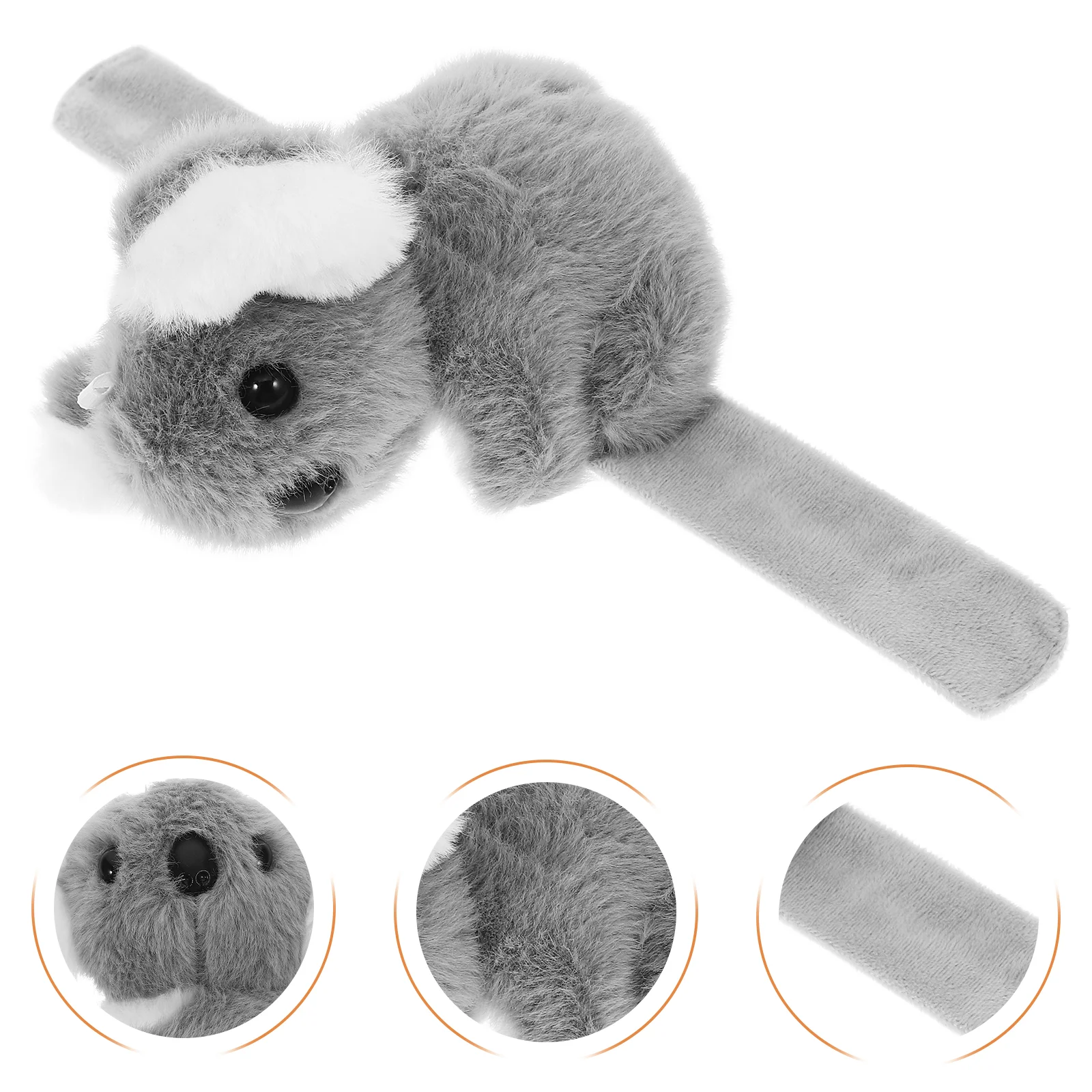 3 PCS Jewelry Bike Car Hanging Bicycle Accessories Koala Slap Bracelet Plush Cotton Ornament Snap