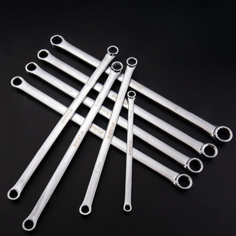 Chromium-vanadium Steel Box Wrench Double Heads Professional Automobile Maintenance Wrench Wear-resistant Portable Hand Tools