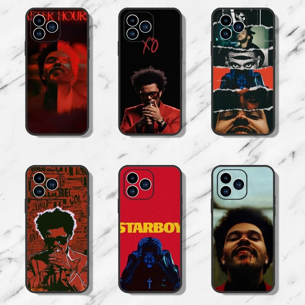 T-The W-Weeknd Phone Case For iPhone 11 12 13 14 15 Mini Pro Max Plus 8 xr xs Black Shell