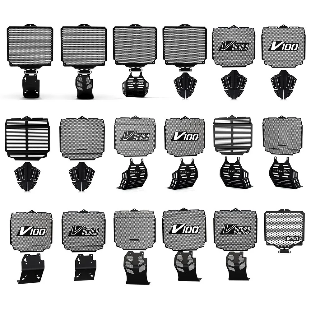 

Для Moto Guzzi V100 Mandello 2023 2024 2025 2026 Решетка радиатора Решетка резервуара для воды Масляный радиатор Крышка защиты двигателя