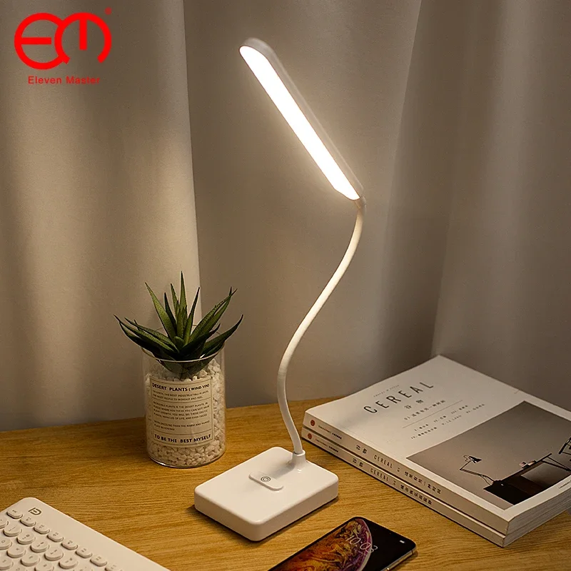 dobravel led desk lamp usb recarregavel protecao ocular toque regulavel mesa de leitura luz led cores 01