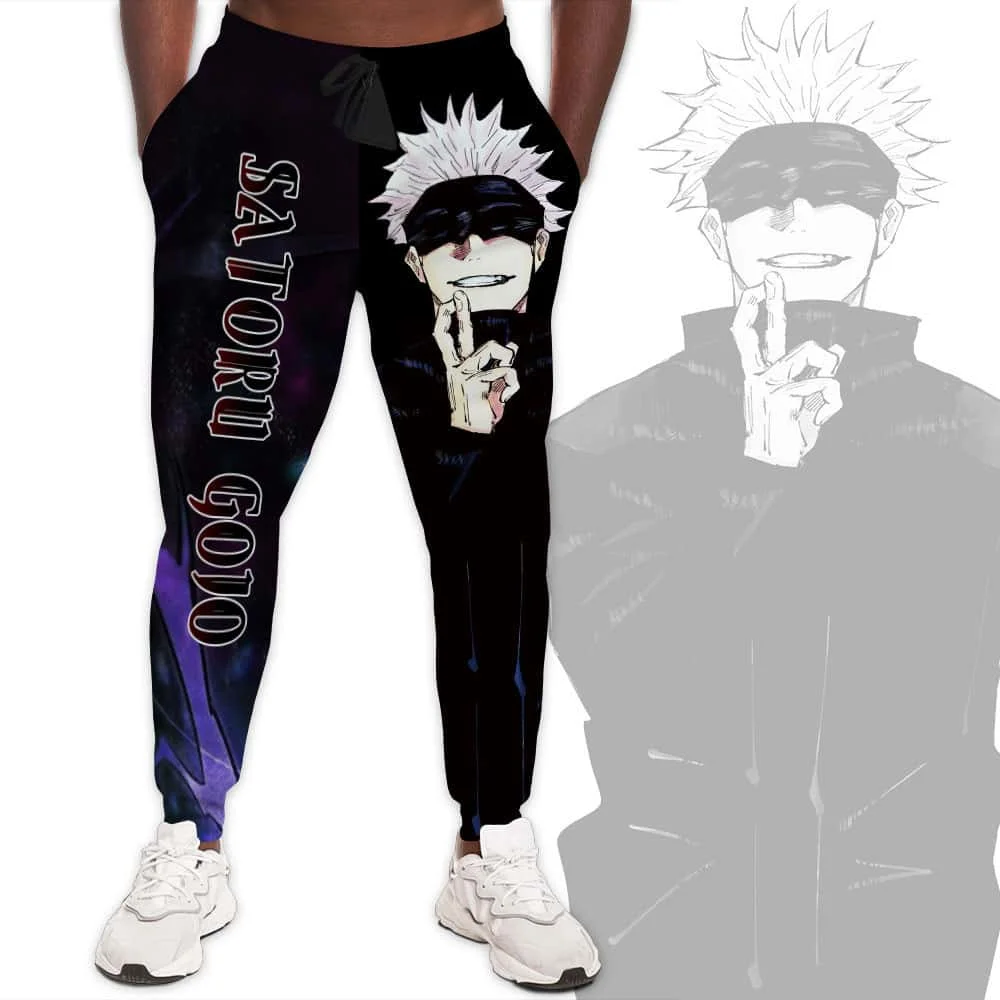 Retro Anime Bound Leg Guard Pants 3D Full-color Printed Anime Casual Sports Pants for Men and Women