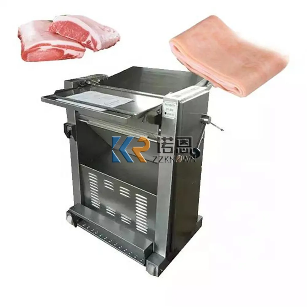 Pork Rind Meat Skinner Slicer Lamb Pig Beef Skin Fat Removing Slice Peel Remove Peeler Cutting Machine For Sale