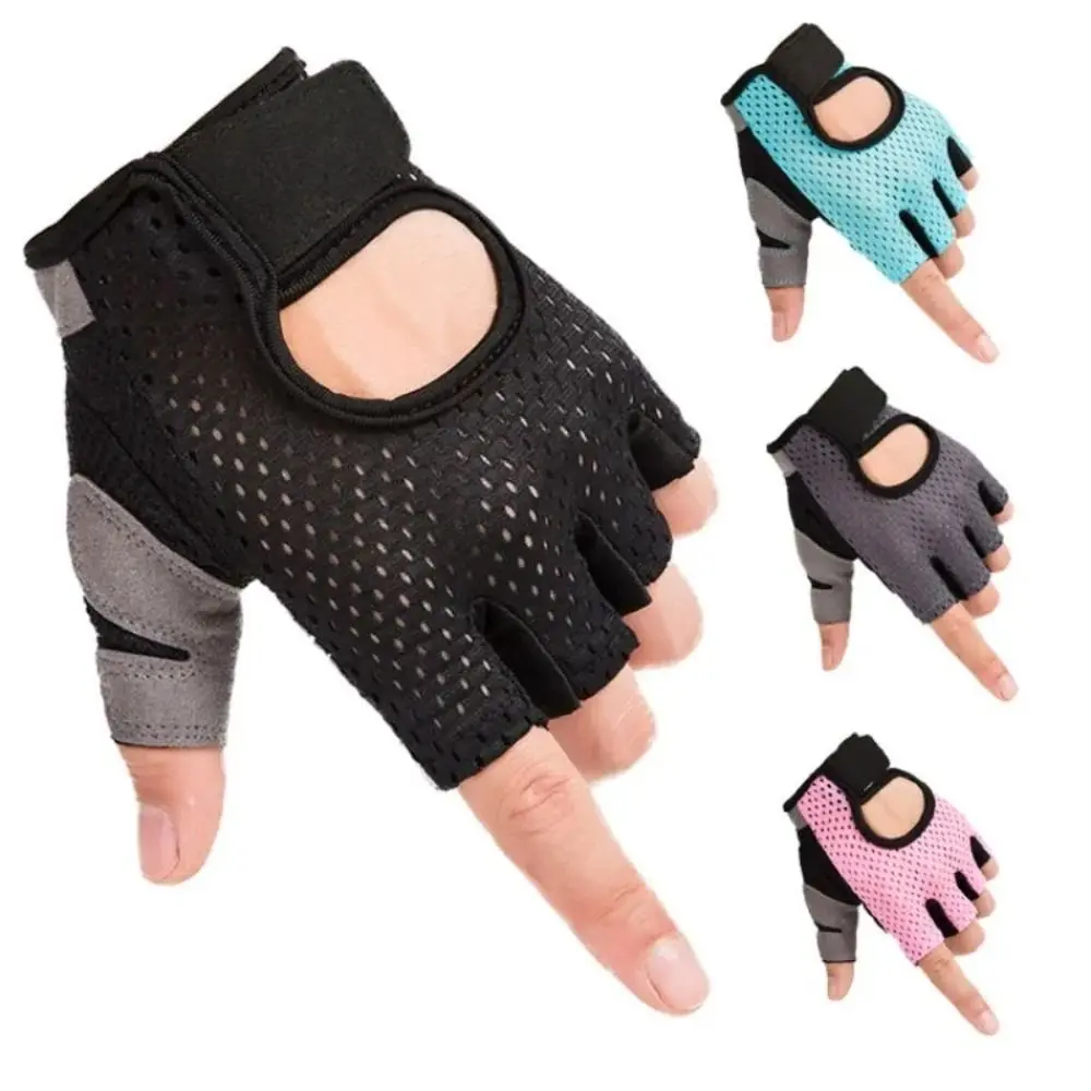 

Breathable Weight Lifting Gloves Curved Open Back Shockproof Half Finger Workout Gloves Non-Slip Wearproof