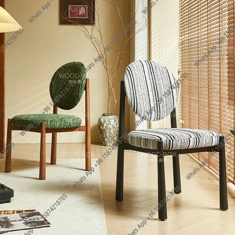 

X30 Medieval Dining Chair French Retro Style Solid Wood Backrest New Comfortable Chair Living Room Home