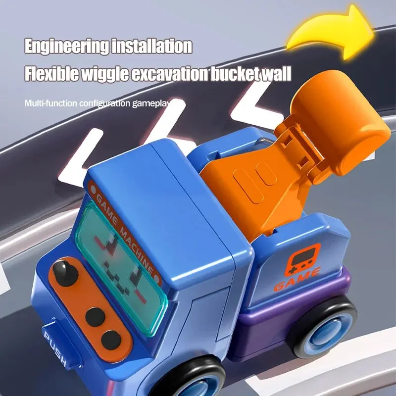 1Pc Kids che trasforma il giocattolo creativo sveglio di colore casuale di trasformazione di rotazione di collisione del Robot del camion della costruzione dell'automobile