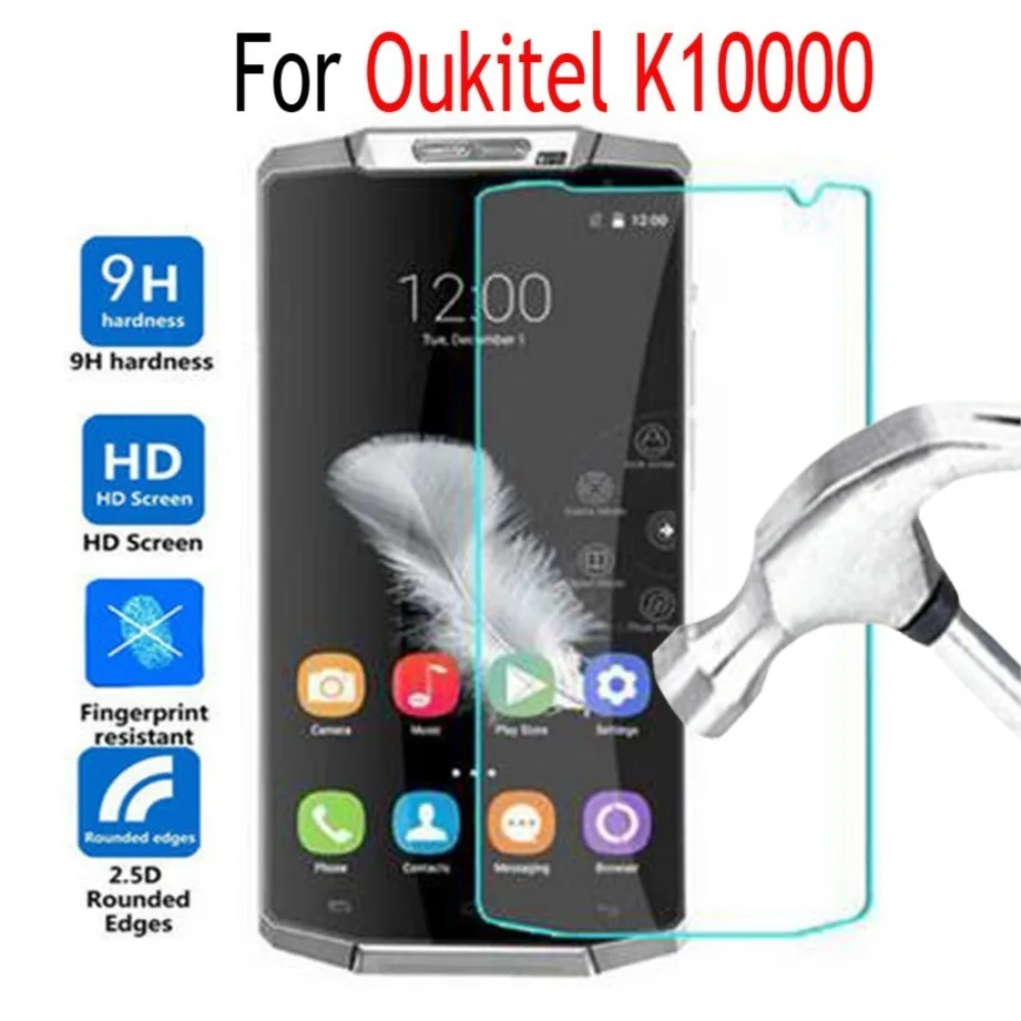 for oukitel k10000 tempered glass for oukitel k10000 films screen protector cover protective film case guard verre trempe