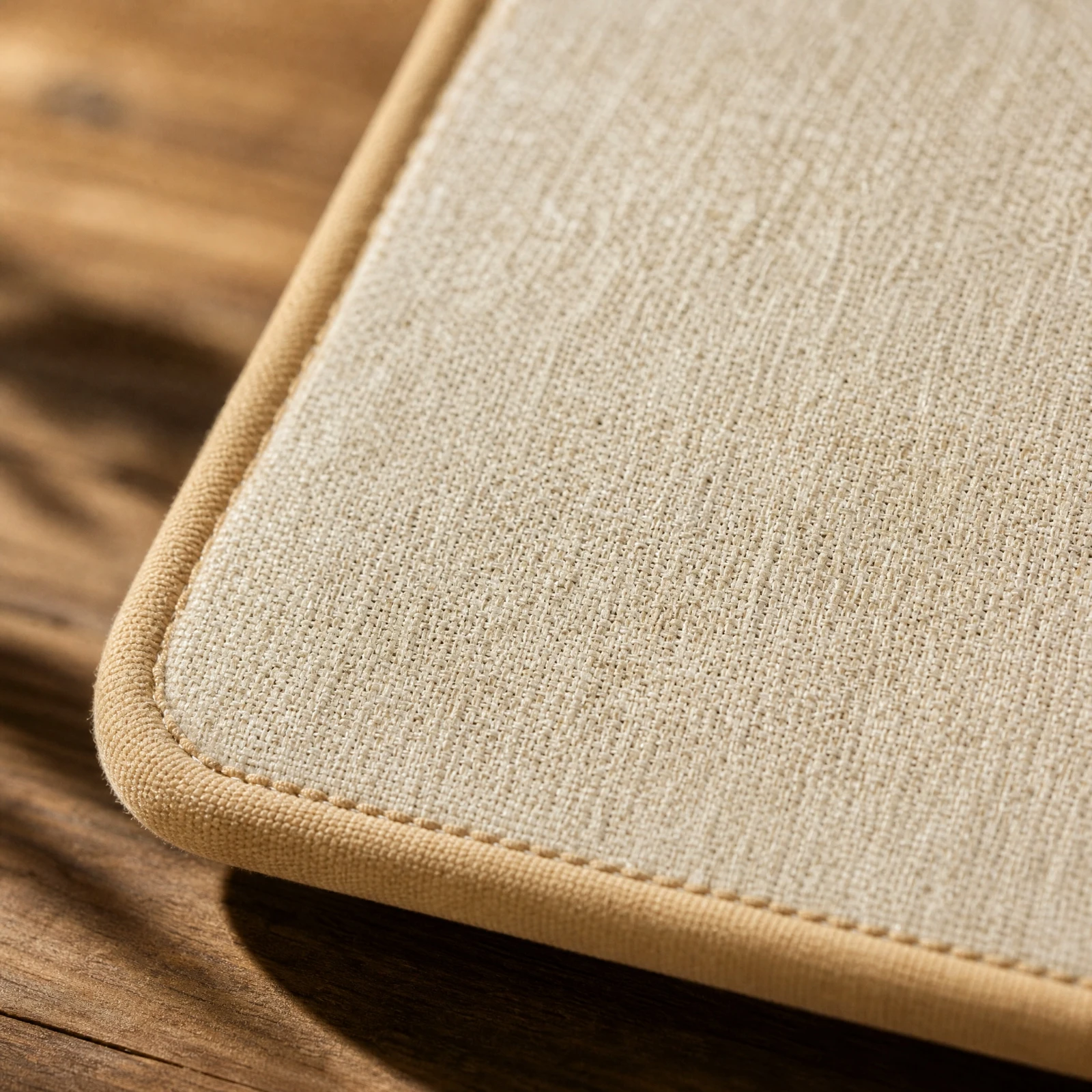 Thickened Linen Prayer Mat with Bound Edge Versatile Rectangular Linen Floor Mat with Rounded Corners Soft for Home Fitness
