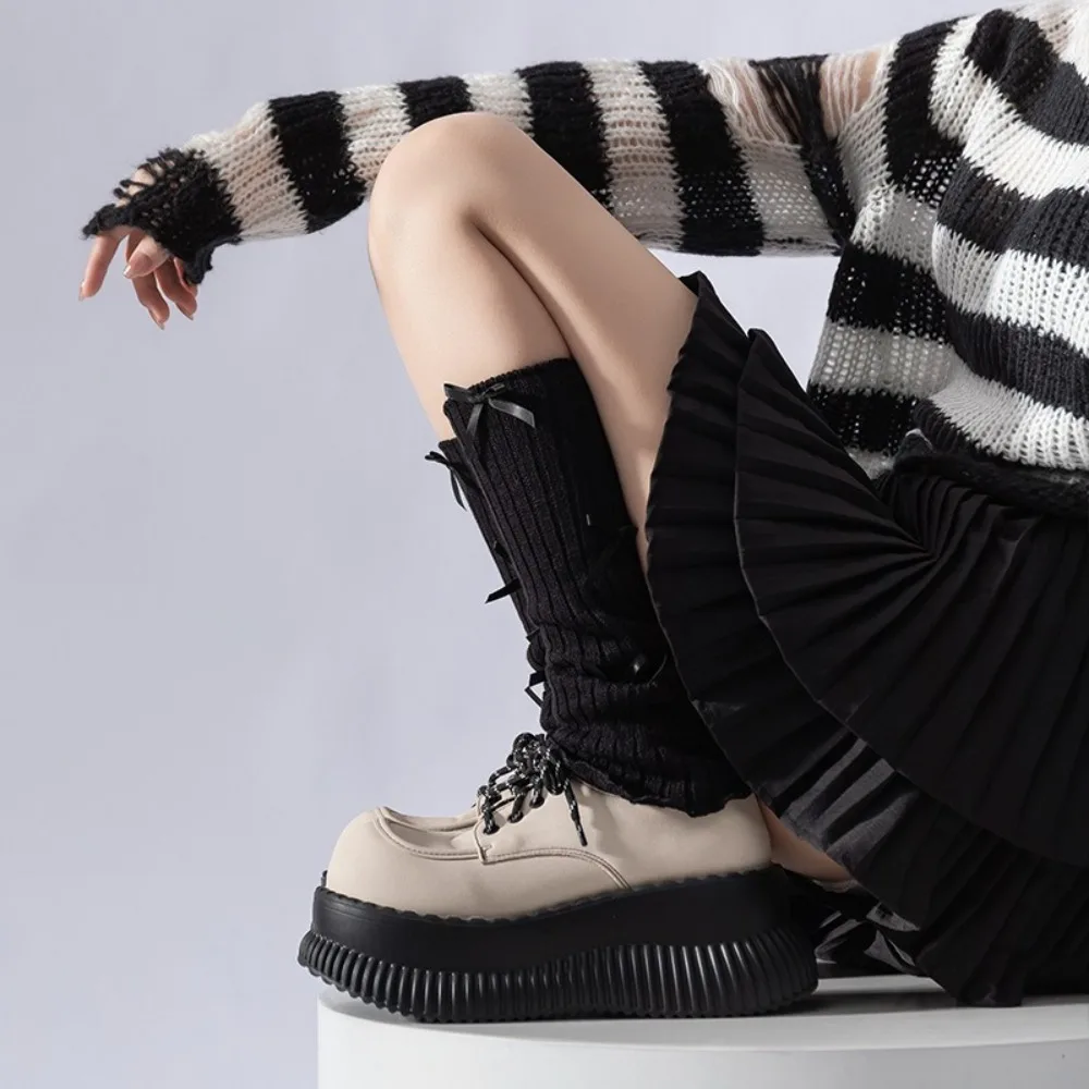 

Fashion Y2K Girls Warm Foot Cover Breathable Comfy Knitted Leg Warmers Personality Trendy Foot Cover Girls Lady