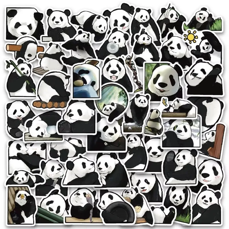 10/50Pcs Cute Animal Panda Expressions Stickers Creative DIY Decoration Phone Case Computer Laptop Helmet Sticker for Lovers