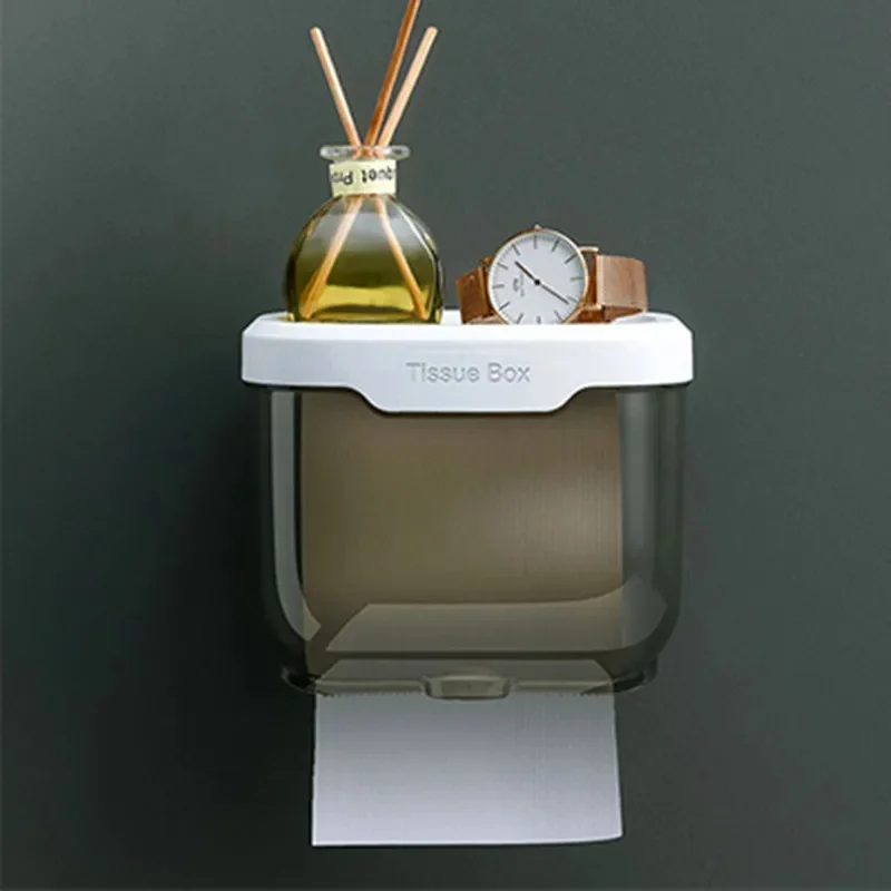 

Tissue Storage For Bathroom Bedroom Office Desk Wall Mounted Durable Waterproof Tissue Box Home Bathrooms Kitchens Accessories