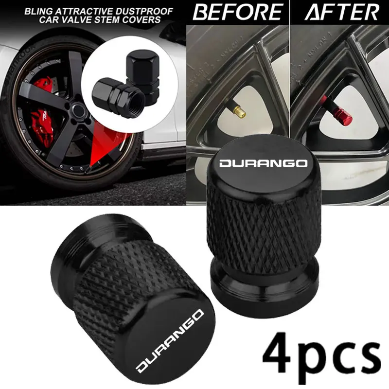 Car Wheel Tire Valve Caps Tyre Stem Covers Airdust Waterproof For DODGE Durango Accessories